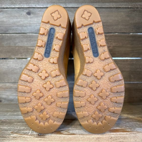 Womens Timberland Amston Wheat Nubuck‎ Leather Wedge Heeled Ankle Boots Size 7 M - Picture 5 of 6